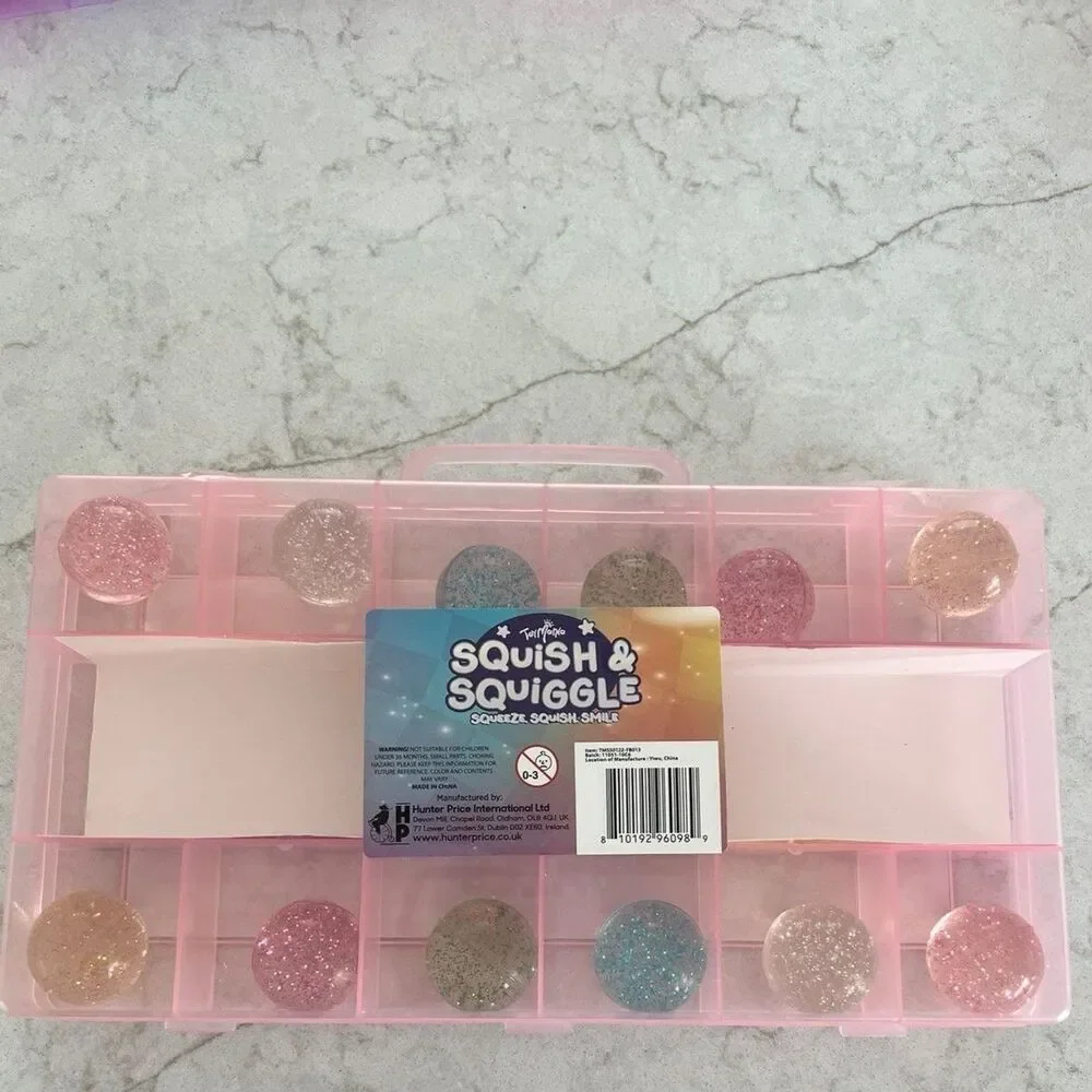 Toy Mania Glitter Squish & Squiggle Bouncy Balls 12-Pack